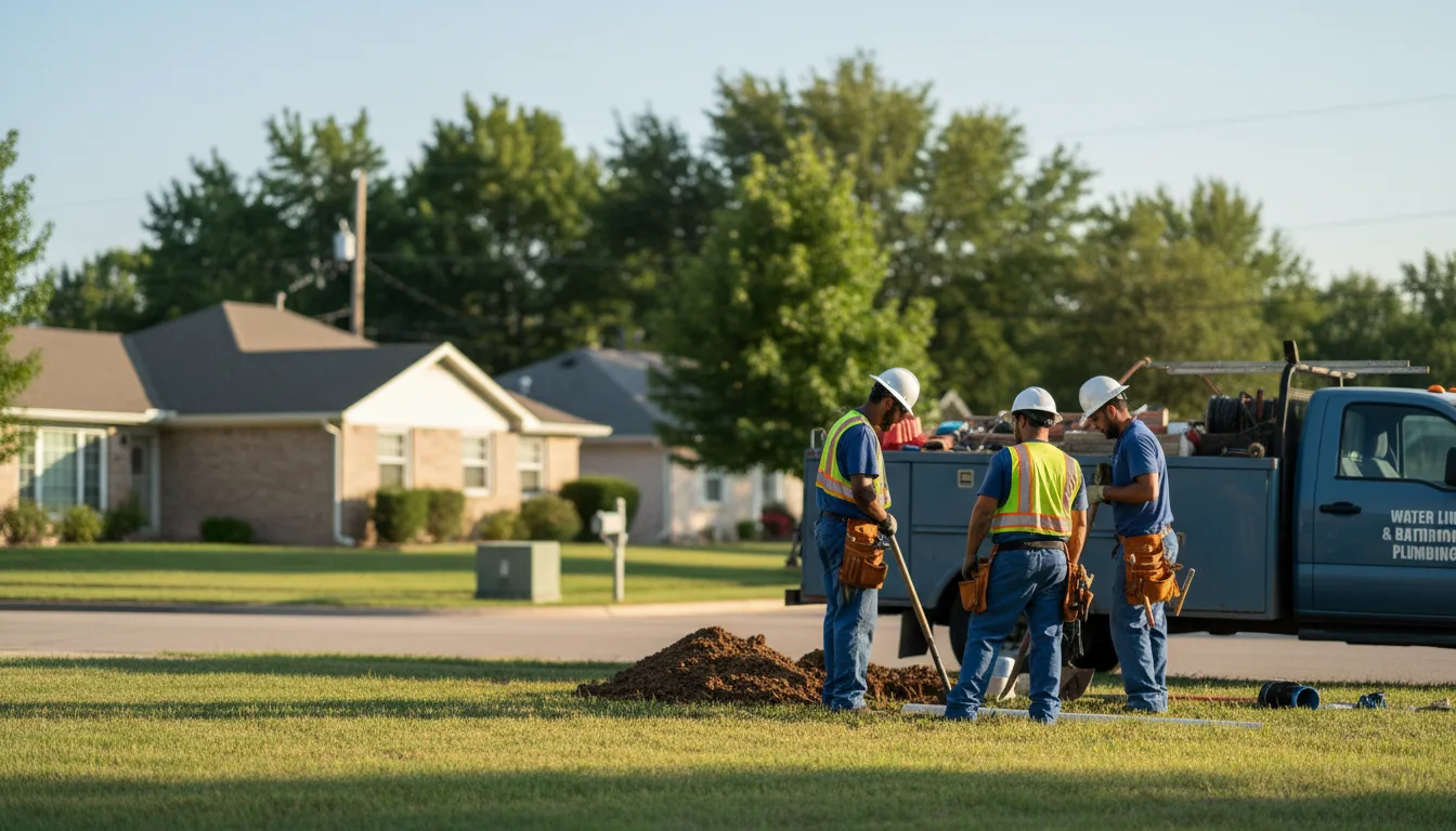 Residential water line and bathroom plumbing service in Umpire, AR